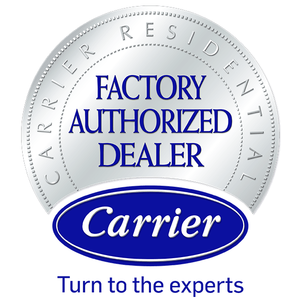 Carrier Factory Authorized Dealer logo.